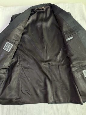 Christian Dior Monsieur Black Striped Suit Jacket